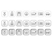 Iconos de varias funcionalidades de una intranet.